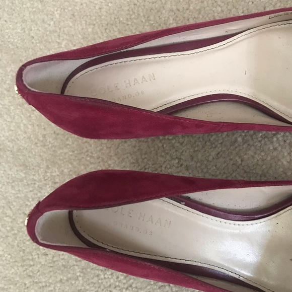Cole Haan Magenta Suede Pumps - Picture 4 of 9